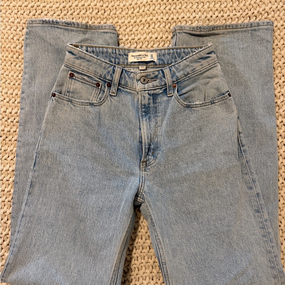 Abercrombie & Fitch Light Blue Relaxed Fit Jeans